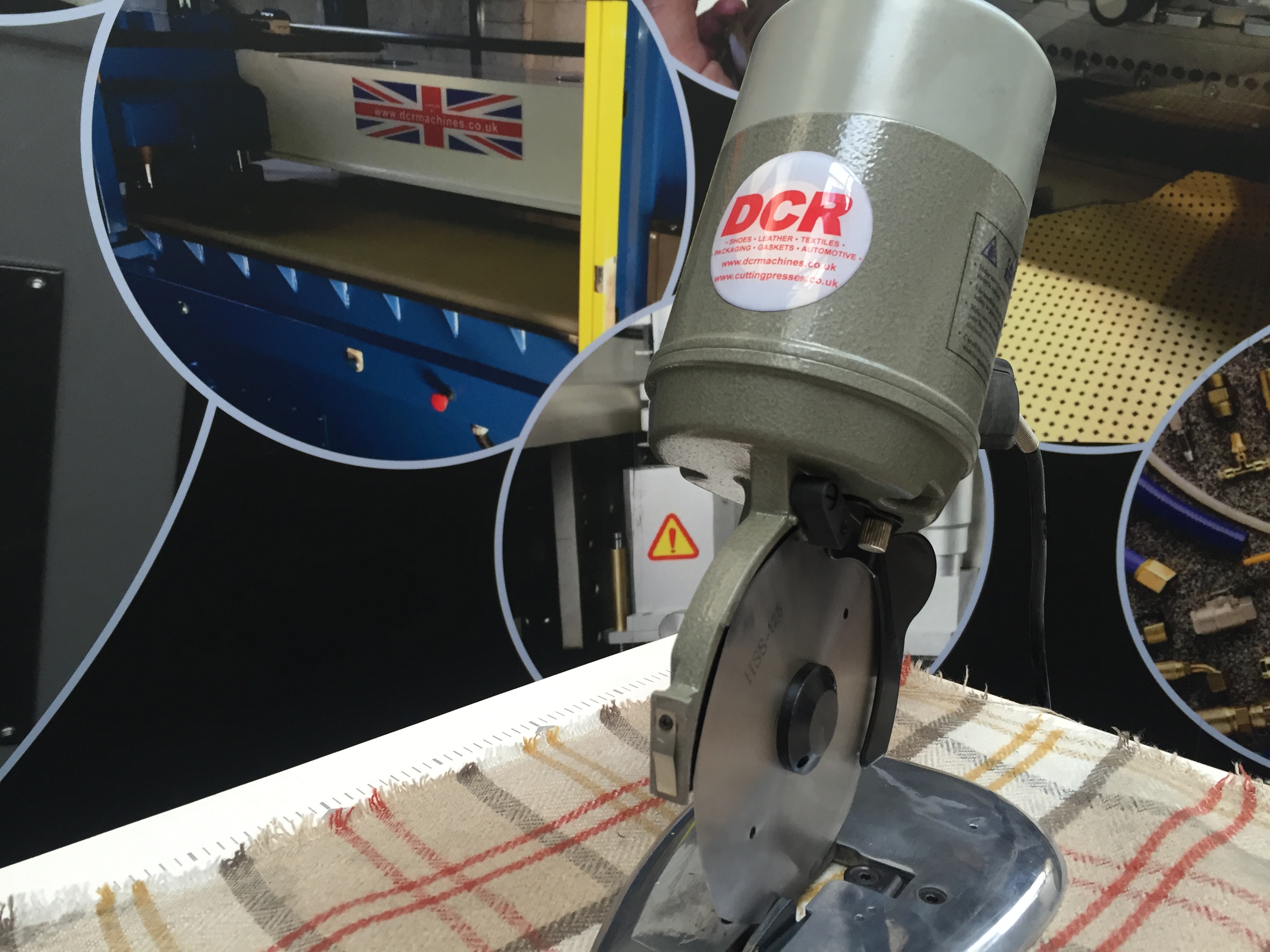 Photo of an DCR RKC100- Round Knife Cutter 100mm Blade Industrial Sewing Machines