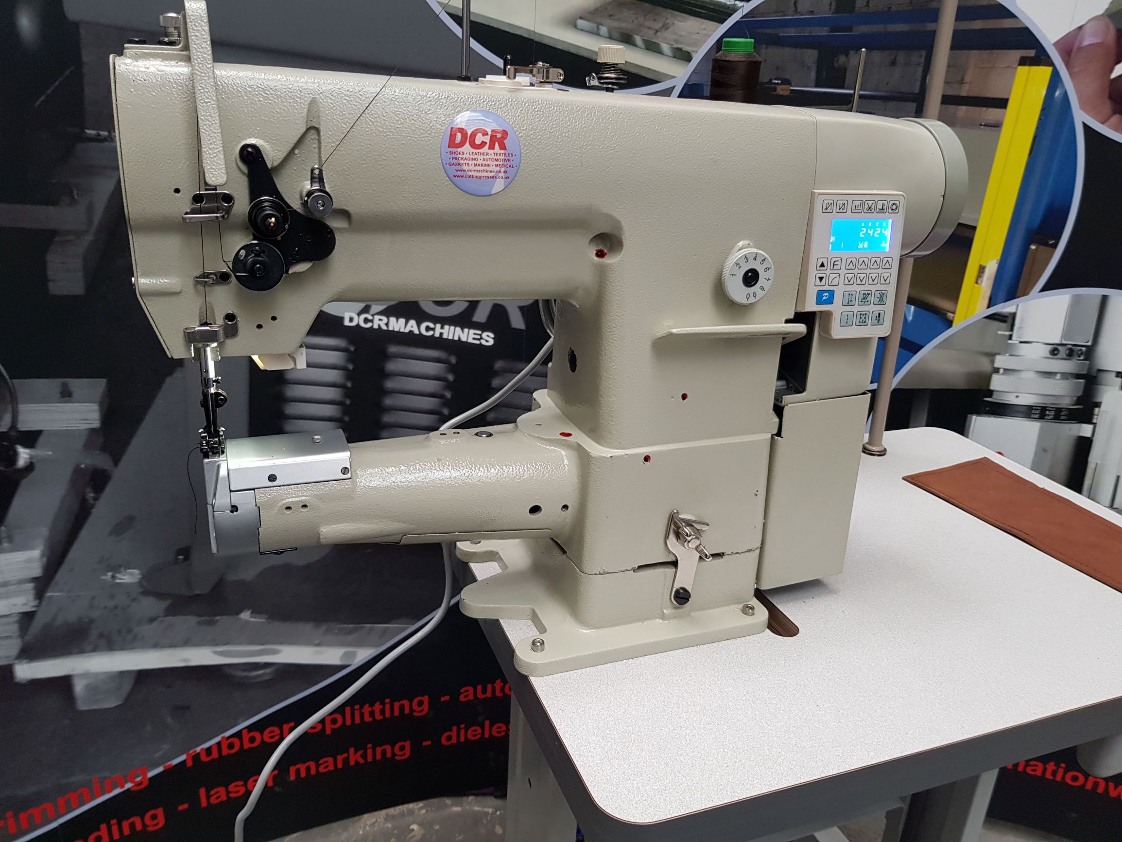 Photo of an DCR-269D Direct Drive Heavy Duty Cylinder Arm Industrial Sewing Machines